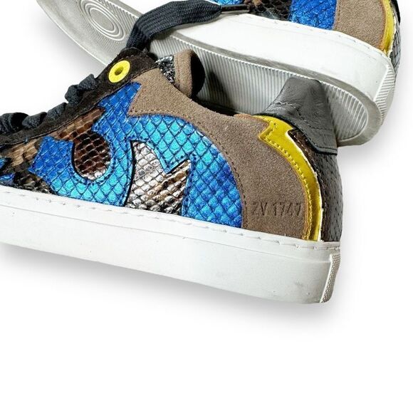 Zadig & Voltaire ZV1747 Bash Glitleo Leather Sneakers in Gris Glitter Women’s 36 - Picture 8 of 10